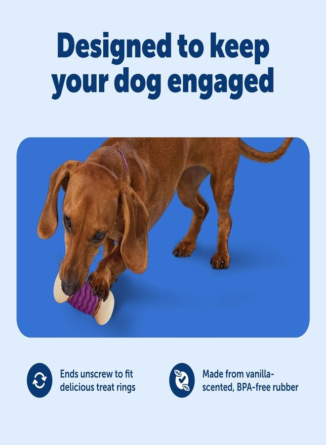 بيت سيف لعبة PetSafe Busy Buddy Nobbly Nubbly لحمل المكافآت - تُخفف الملل للكلاب التي تمضغ بقوة - مصنوعة من النايلون المتين - تصميم آمن للغسل في غسالة الصحون - تتضمن حلقات للمكافآت - لعبة ألغاز مسلية للحيوانات الأليفة - بنفسجي - متوسط الحجم - Image 3